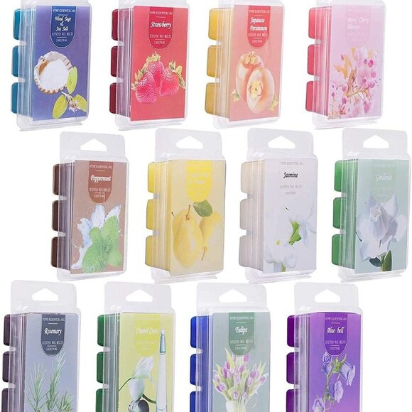 Scented Soy Wax Melts | Set of 12 Assorted 2.5oz Wax Cubes/Tarts | Home Fragranc - Picture 1 of 6